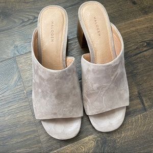 Halogen Open Toed Suede Mule sz 6